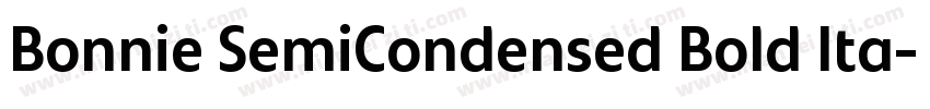 Bonnie SemiCondensed Bold Ita字体转换